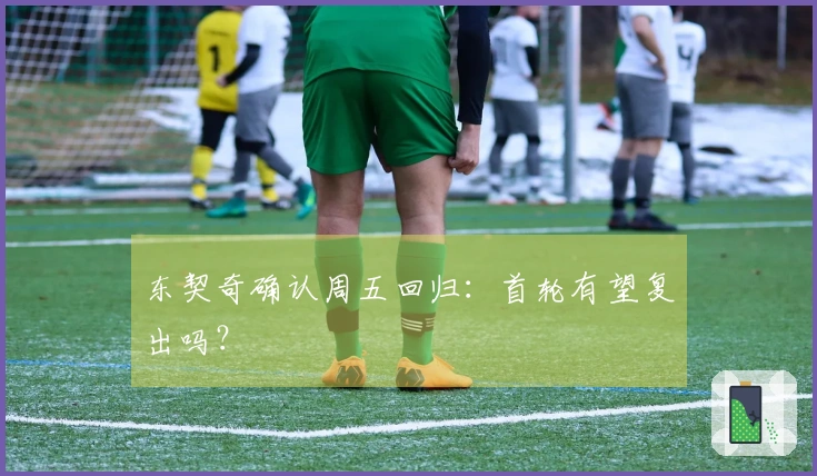 东契奇确认周五回归：首轮有望复出吗？